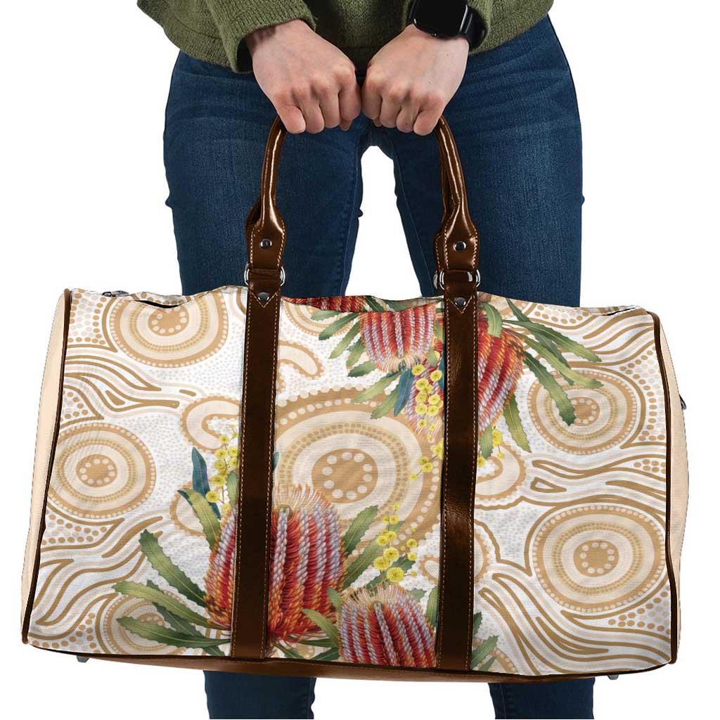 Australia Banksia Travel Bag Aussie Native Flowers Indigenous Art - Aussie Hoodie