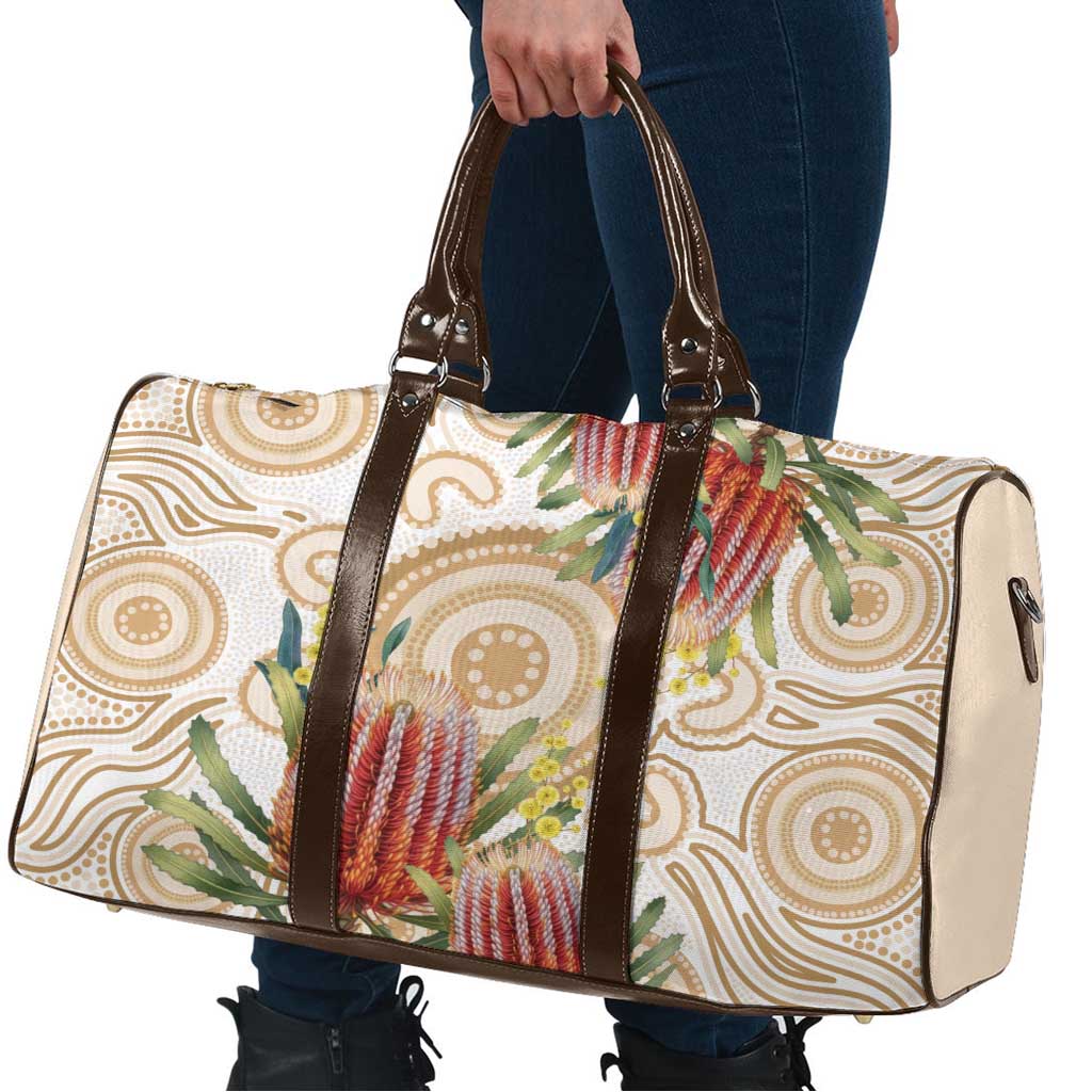 Australia Banksia Travel Bag Aussie Native Flowers Indigenous Art - Aussie Hoodie