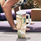 Australia Banksia Tumbler With Handle Aussie Native Flowers Indigenous Art - Aussie Hoodie