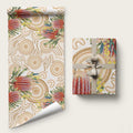 Australia Banksia Wrapping Paper Aussie Native Flowers Indigenous Art - Aussie Hoodie