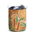 Australia Bottlebrush Laundry Basket Callistemon Aussie Native Flowers Indigenous Art - Aussie Hoodie