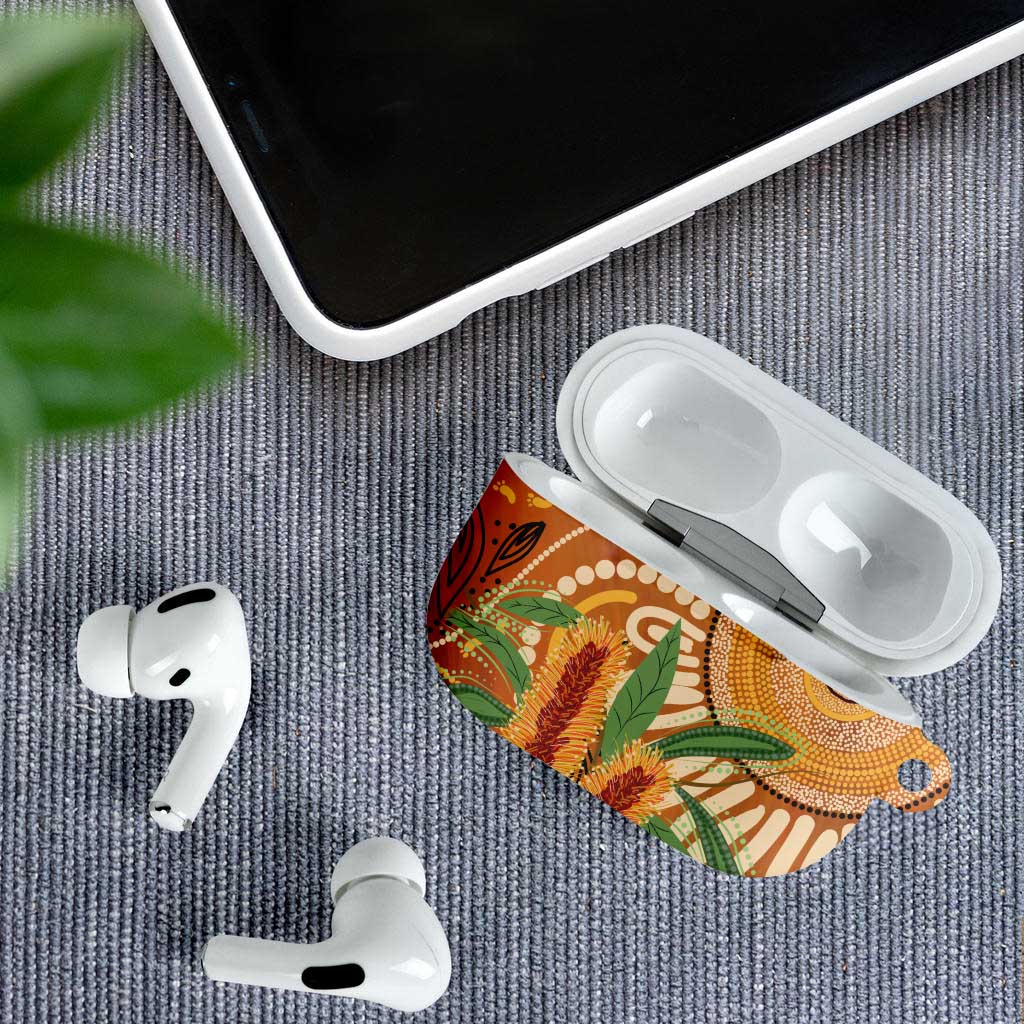 Australia Bottlebrush AirPods Case Callistemon Aussie Native Flowers Indigenous Art - Aussie Hoodie