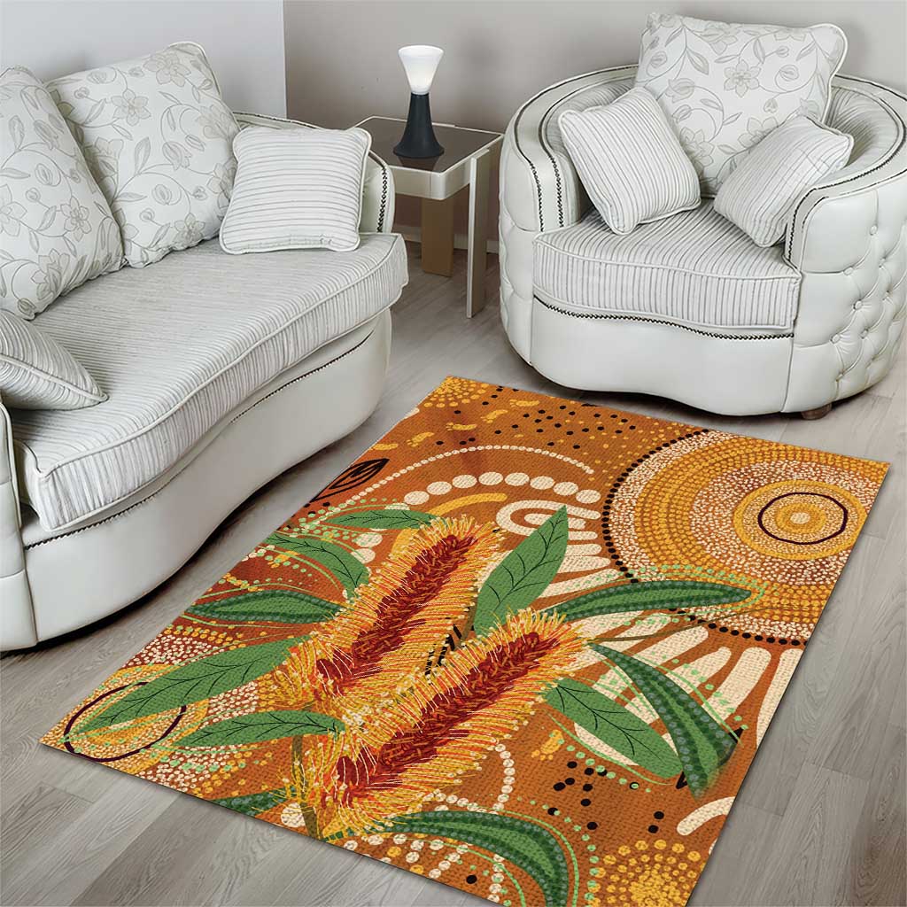 Australia Bottlebrush Area Rug Callistemon Aussie Native Flowers Indigenous Art - Aussie Hoodie