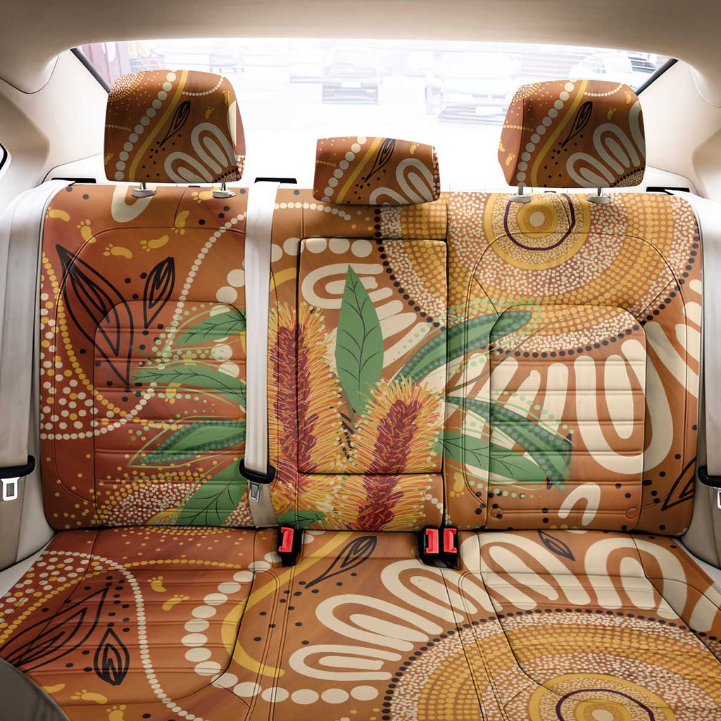 Australia Bottlebrush Back Car Seat Cover Callistemon Aussie Native Flowers Indigenous Art - Aussie Hoodie