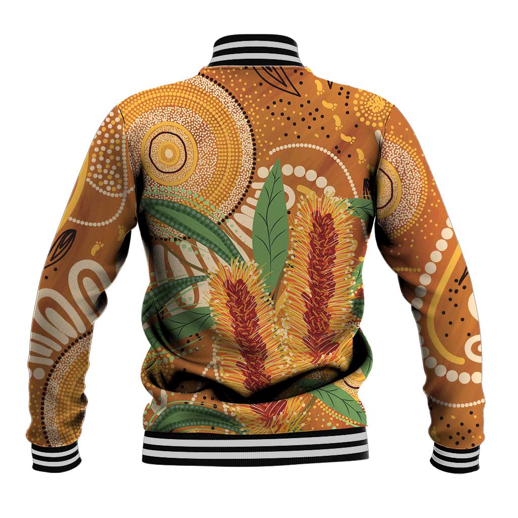 Australia Bottlebrush Baseball Jacket Callistemon Aussie Native Flowers Indigenous Art - Aussie Hoodie