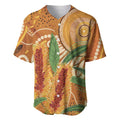 Australia Bottlebrush Baseball Jersey Callistemon Aussie Native Flowers Indigenous Art - Aussie Hoodie