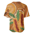 Australia Bottlebrush Baseball Jersey Callistemon Aussie Native Flowers Indigenous Art - Aussie Hoodie