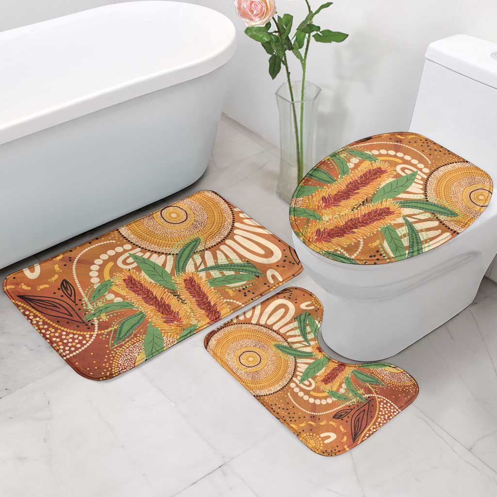 Australia Bottlebrush Bathroom Set Callistemon Aussie Native Flowers Indigenous Art - Aussie Hoodie