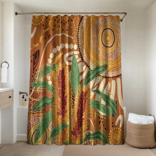 Australia Bottlebrush Bathroom Set Callistemon Aussie Native Flowers Indigenous Art - Aussie Hoodie