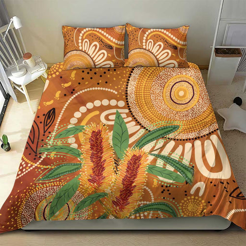 Australia Bottlebrush Bedding Set Callistemon Aussie Native Flowers Indigenous Art - Aussie Hoodie