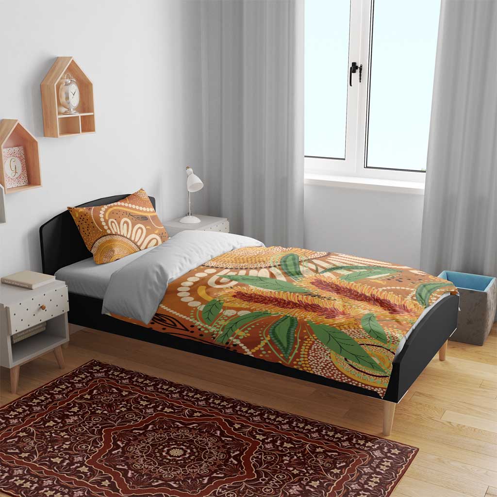 Australia Bottlebrush Bedding Set Callistemon Aussie Native Flowers Indigenous Art - Aussie Hoodie