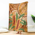 Australia Bottlebrush Blanket Callistemon Aussie Native Flowers Indigenous Art - Aussie Hoodie