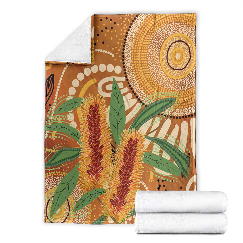 Australia Bottlebrush Blanket Callistemon Aussie Native Flowers Indigenous Art - Aussie Hoodie
