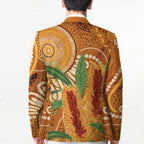 Australia Bottlebrush Blazer Callistemon Aussie Native Flowers Indigenous Art - Aussie Hoodie