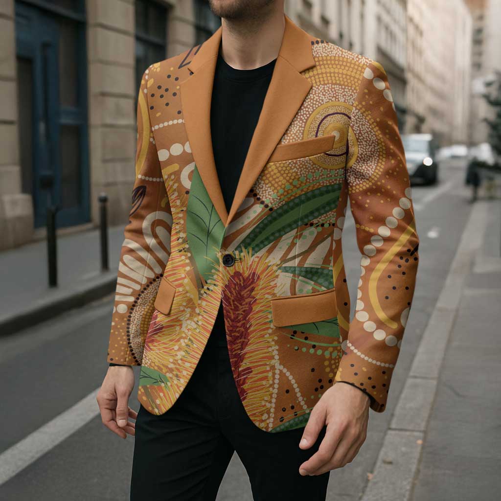 Australia Bottlebrush Blazer Callistemon Aussie Native Flowers Indigenous Art - Aussie Hoodie