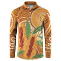 Australia Bottlebrush Button Sweatshirt Callistemon Aussie Native Flowers Indigenous Art - Aussie Hoodie