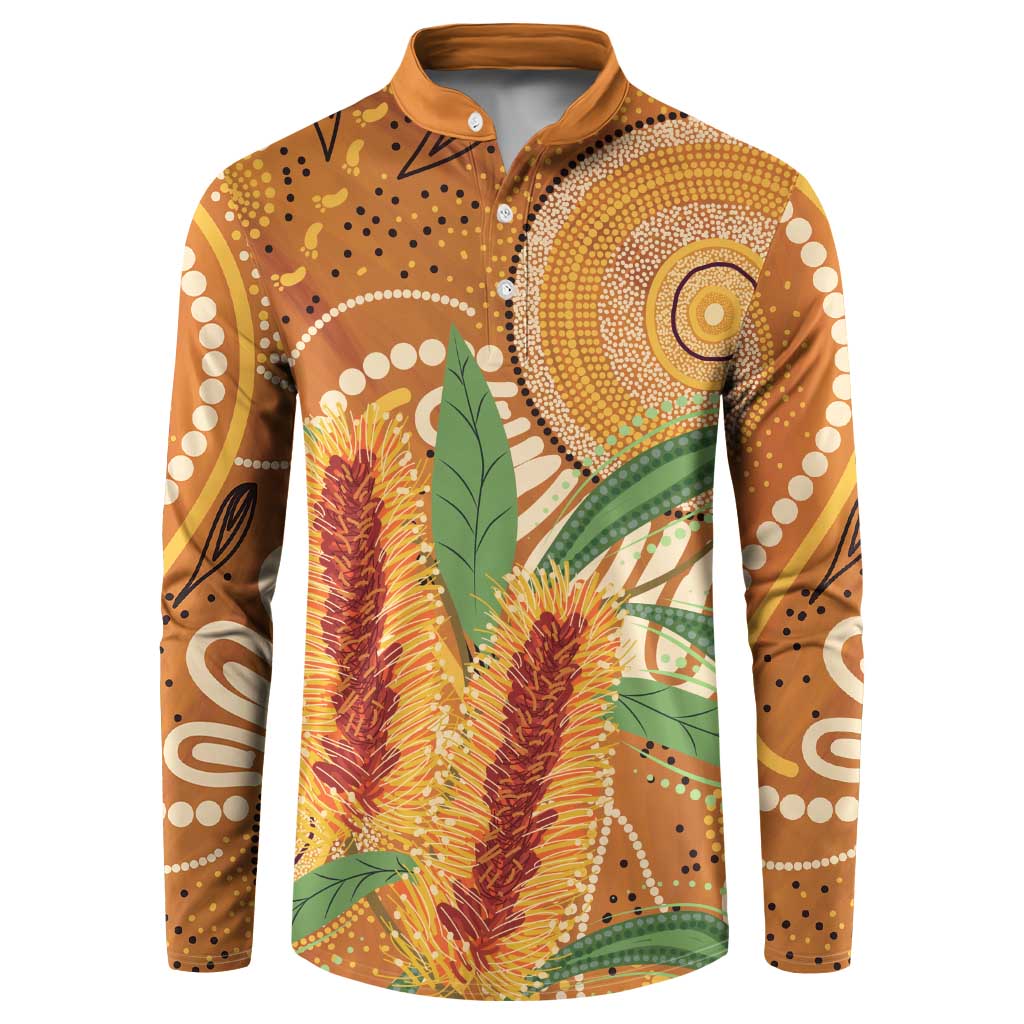 Australia Bottlebrush Button Sweatshirt Callistemon Aussie Native Flowers Indigenous Art - Aussie Hoodie