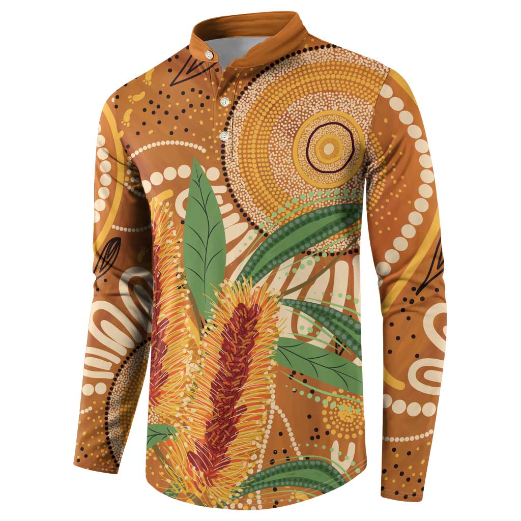 Australia Bottlebrush Button Sweatshirt Callistemon Aussie Native Flowers Indigenous Art - Aussie Hoodie