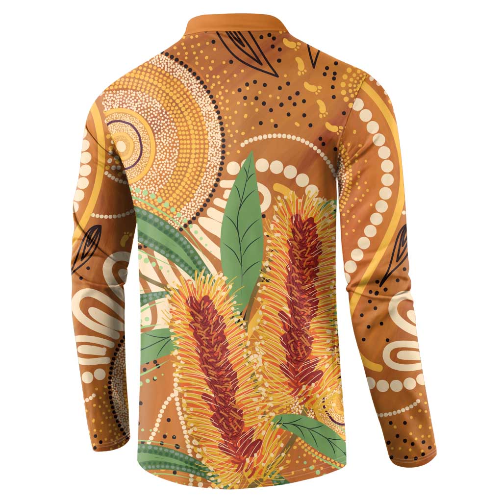 Australia Bottlebrush Button Sweatshirt Callistemon Aussie Native Flowers Indigenous Art - Aussie Hoodie