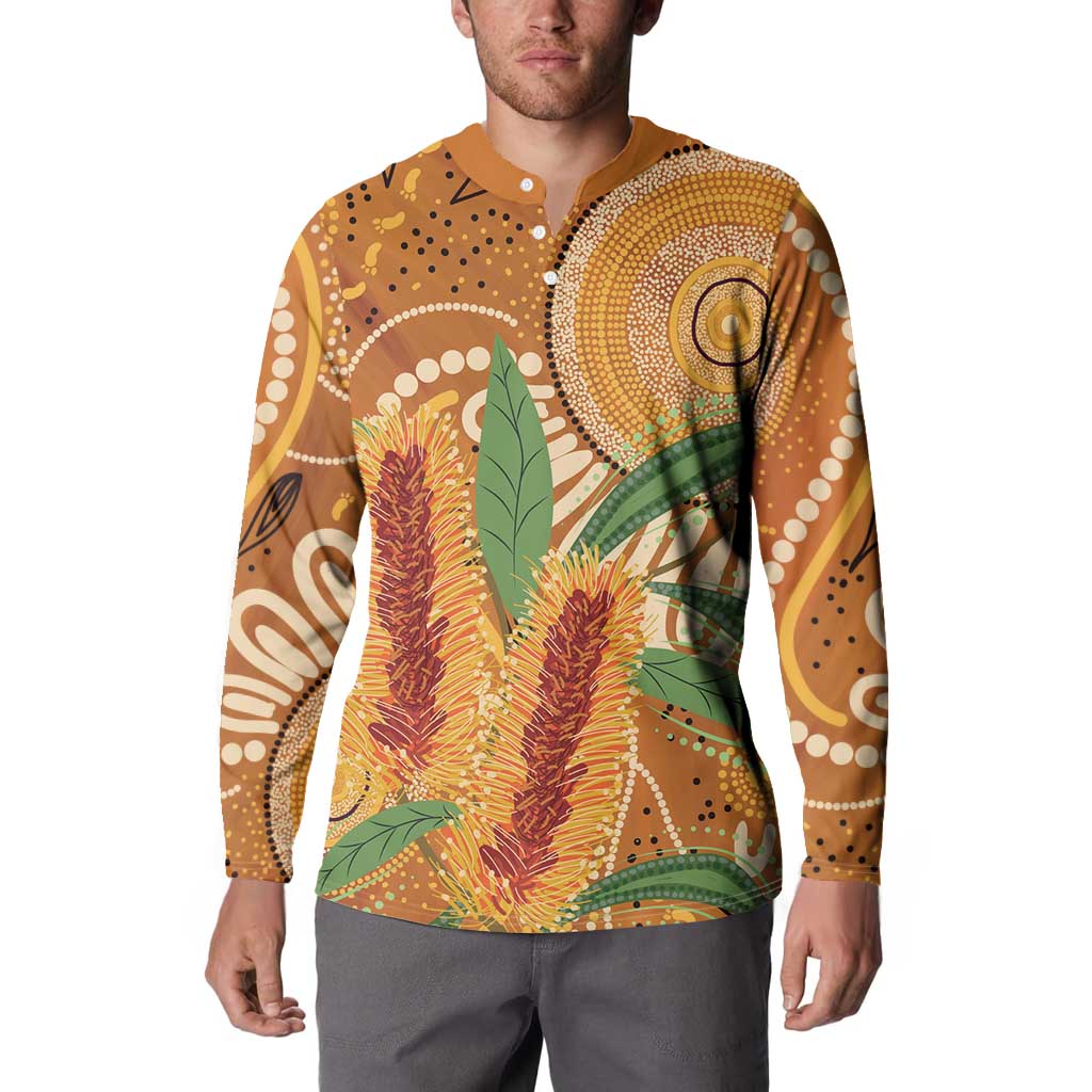 Australia Bottlebrush Button Sweatshirt Callistemon Aussie Native Flowers Indigenous Art - Aussie Hoodie