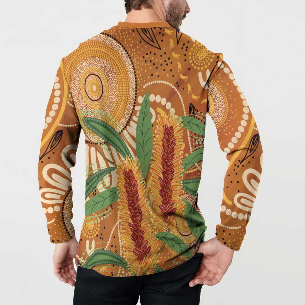 Australia Bottlebrush Button Sweatshirt Callistemon Aussie Native Flowers Indigenous Art - Aussie Hoodie