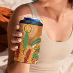 Australia Bottlebrush 4 in 1 Can Cooler Tumbler Callistemon Aussie Native Flowers Indigenous Art - Aussie Hoodie