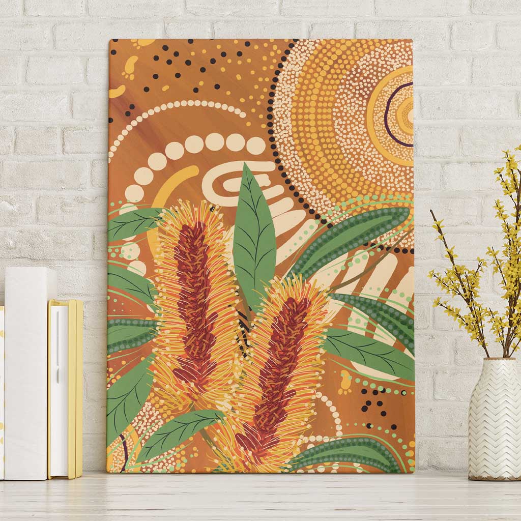 Australia Bottlebrush Canvas Wall Art Callistemon Aussie Native Flowers Indigenous Art - Aussie Hoodie