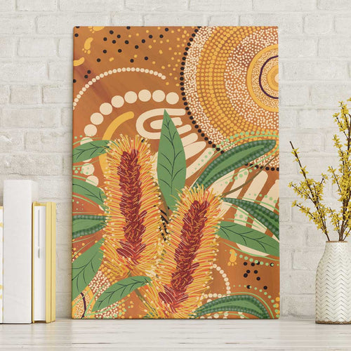 Australia Bottlebrush Canvas Wall Art Callistemon Aussie Native Flowers Indigenous Art - Aussie Hoodie