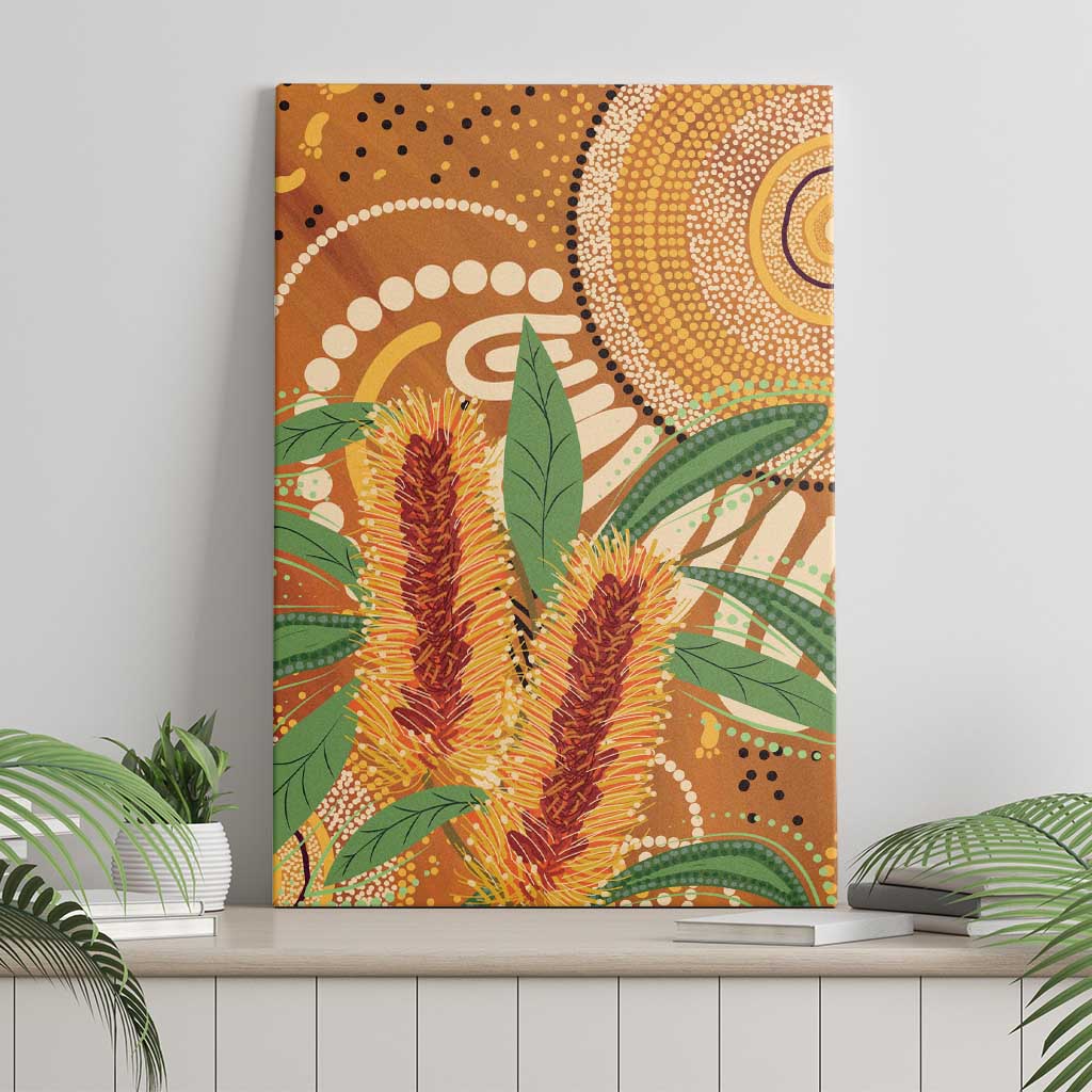 Australia Bottlebrush Canvas Wall Art Callistemon Aussie Native Flowers Indigenous Art - Aussie Hoodie