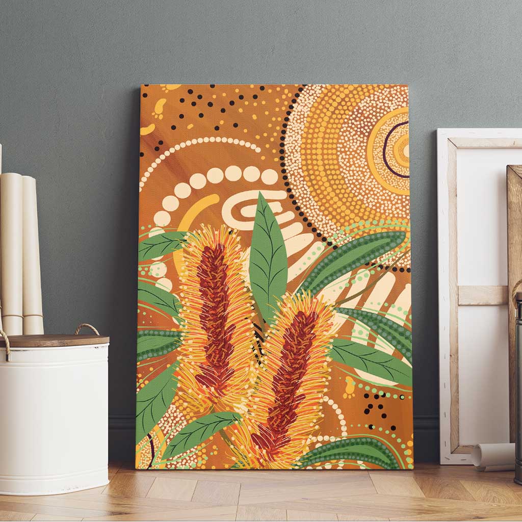Australia Bottlebrush Canvas Wall Art Callistemon Aussie Native Flowers Indigenous Art - Aussie Hoodie