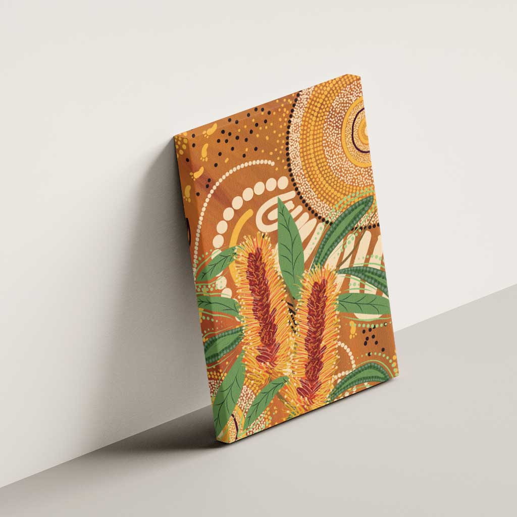 Australia Bottlebrush Canvas Wall Art Callistemon Aussie Native Flowers Indigenous Art - Aussie Hoodie