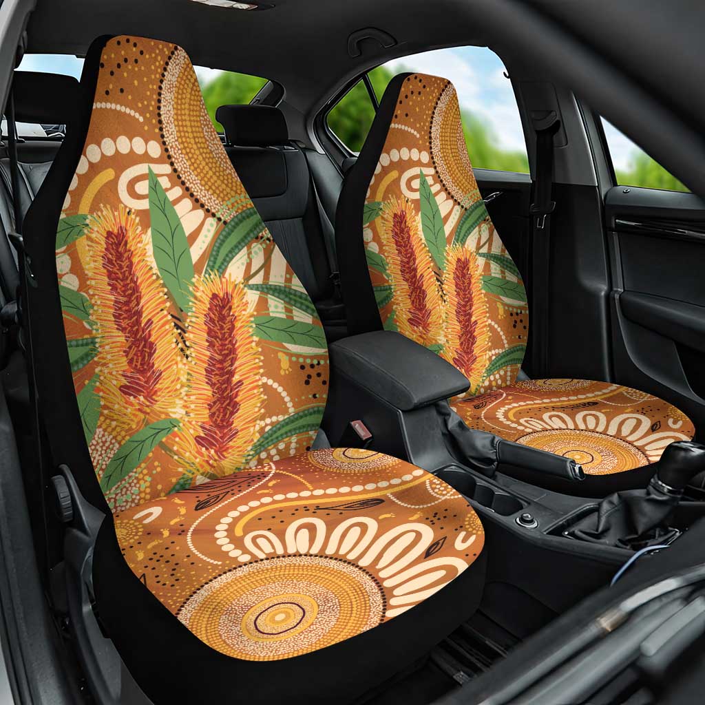 Australia Bottlebrush Car Seat Cover Callistemon Aussie Native Flowers Indigenous Art - Aussie Hoodie
