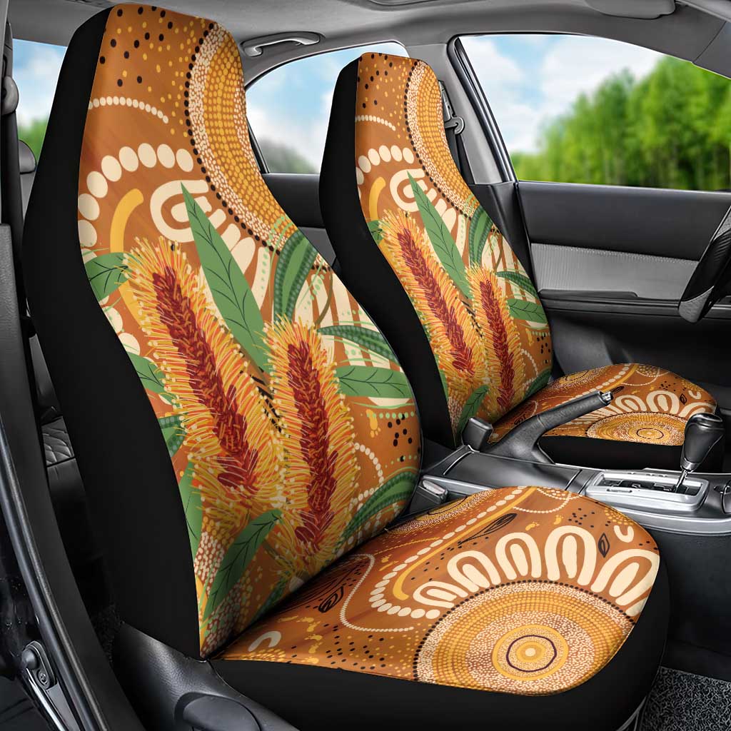 Australia Bottlebrush Car Seat Cover Callistemon Aussie Native Flowers Indigenous Art - Aussie Hoodie