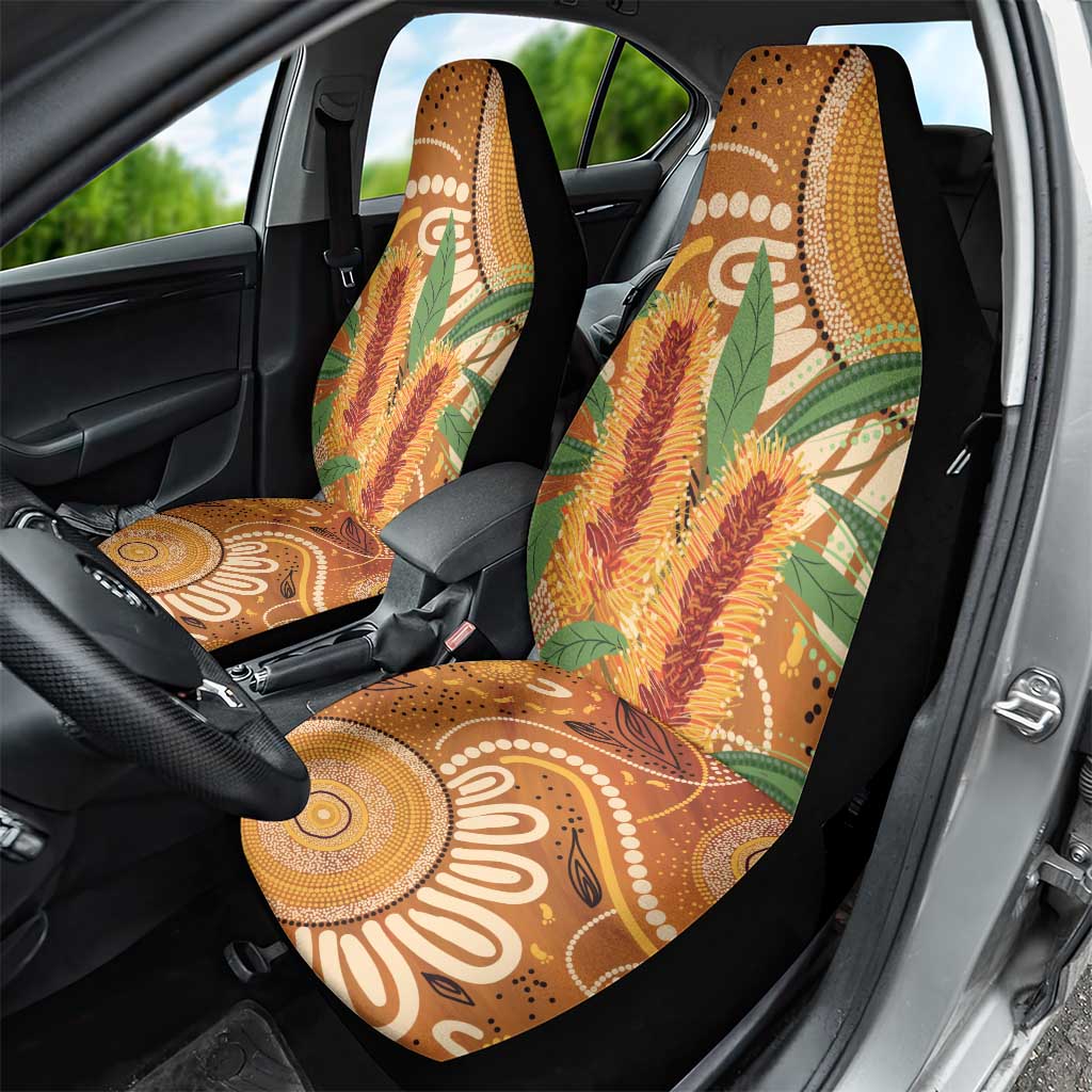 Australia Bottlebrush Car Seat Cover Callistemon Aussie Native Flowers Indigenous Art - Aussie Hoodie