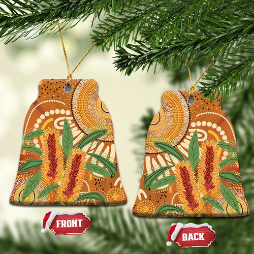 Australia Bottlebrush Ceramic Ornament Callistemon Aussie Native Flowers Indigenous Art - Aussie Hoodie