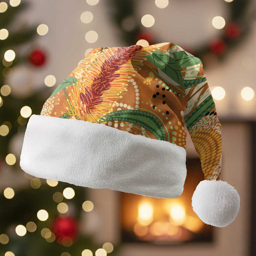 Australia Bottlebrush Christmas Santa Hat Callistemon Aussie Native Flowers Indigenous Art - Aussie Hoodie