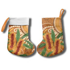 Australia Bottlebrush Christmas Stocking Callistemon Aussie Native Flowers Indigenous Art - Aussie Hoodie