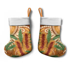 Australia Bottlebrush Christmas Stocking Callistemon Aussie Native Flowers Indigenous Art - Aussie Hoodie