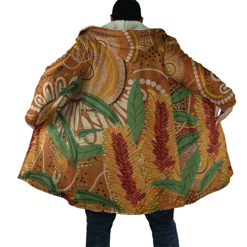 Australia Bottlebrush Cloak Callistemon Aussie Native Flowers Indigenous Art - Aussie Hoodie