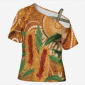 Australia Bottlebrush Cross Shoulder Shirt Callistemon Aussie Native Flowers Indigenous Art - Aussie Hoodie