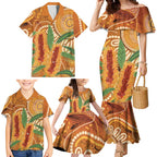 Australia Bottlebrush Family Matching Mermaid Dress and Hawaiian Shirt Callistemon Aussie Native Flowers Indigenous Art - Aussie Hoodie
