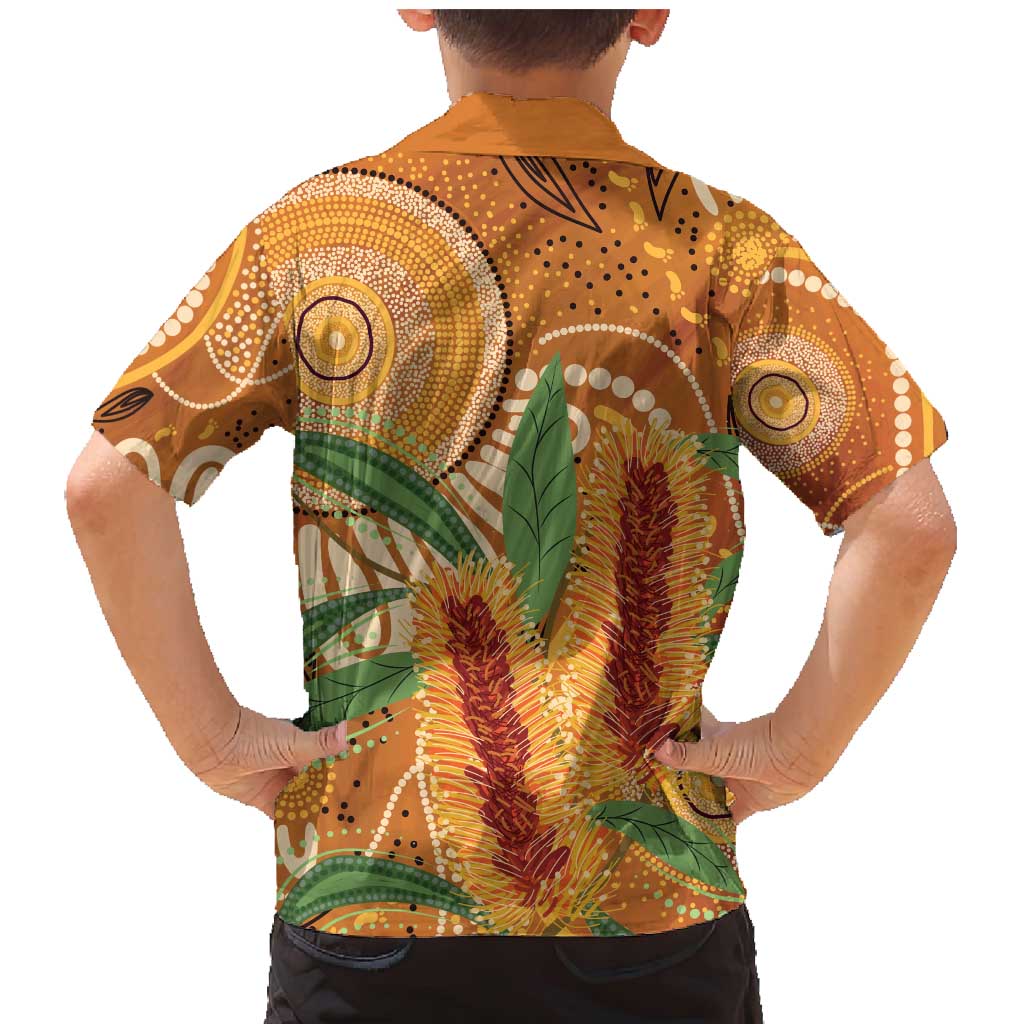 Australia Bottlebrush Family Matching Mermaid Dress and Hawaiian Shirt Callistemon Aussie Native Flowers Indigenous Art - Aussie Hoodie