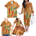 Australia Bottlebrush Family Matching Off The Shoulder Long Sleeve Dress and Hawaiian Shirt Callistemon Aussie Native Flowers Indigenous Art - Aussie Hoodie