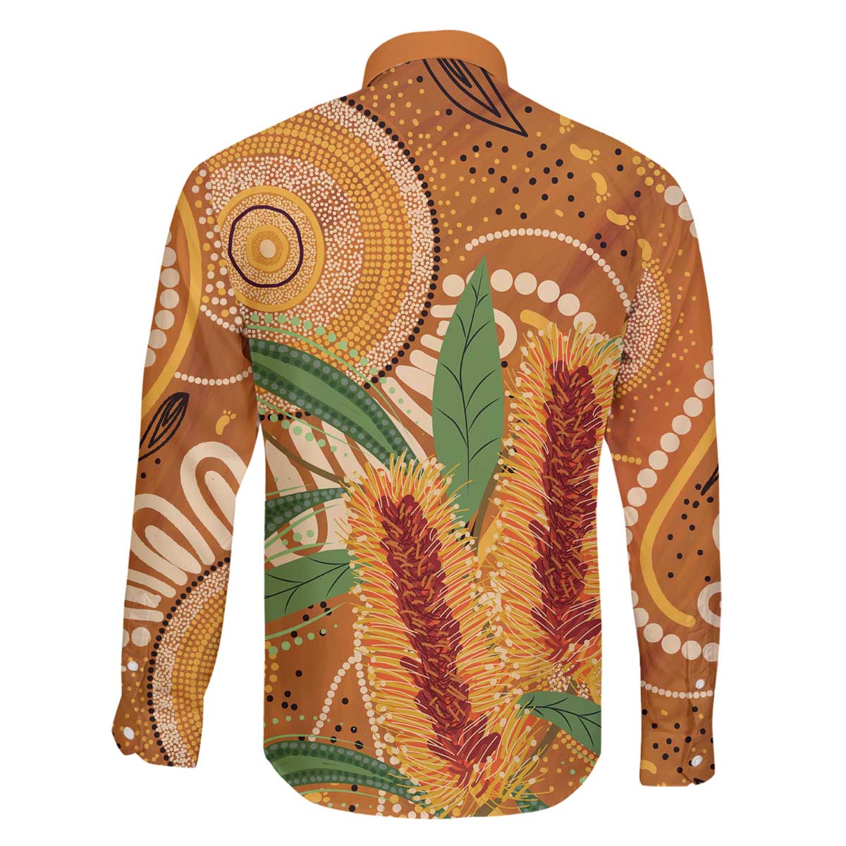 Australia Bottlebrush Family Matching Off The Shoulder Long Sleeve Dress and Hawaiian Shirt Callistemon Aussie Native Flowers Indigenous Art - Aussie Hoodie