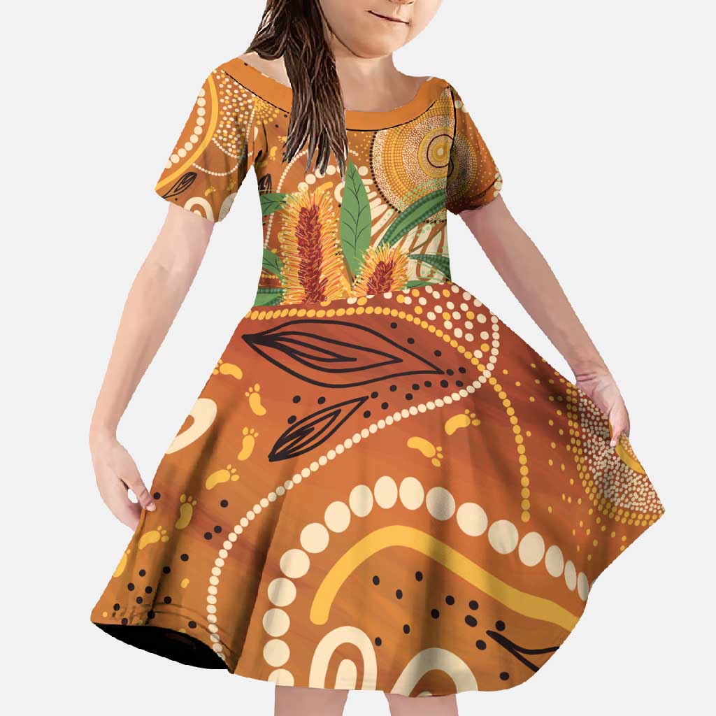 Australia Bottlebrush Family Matching Off Shoulder Maxi Dress and Hawaiian Shirt Callistemon Aussie Native Flowers Indigenous Art - Aussie Hoodie