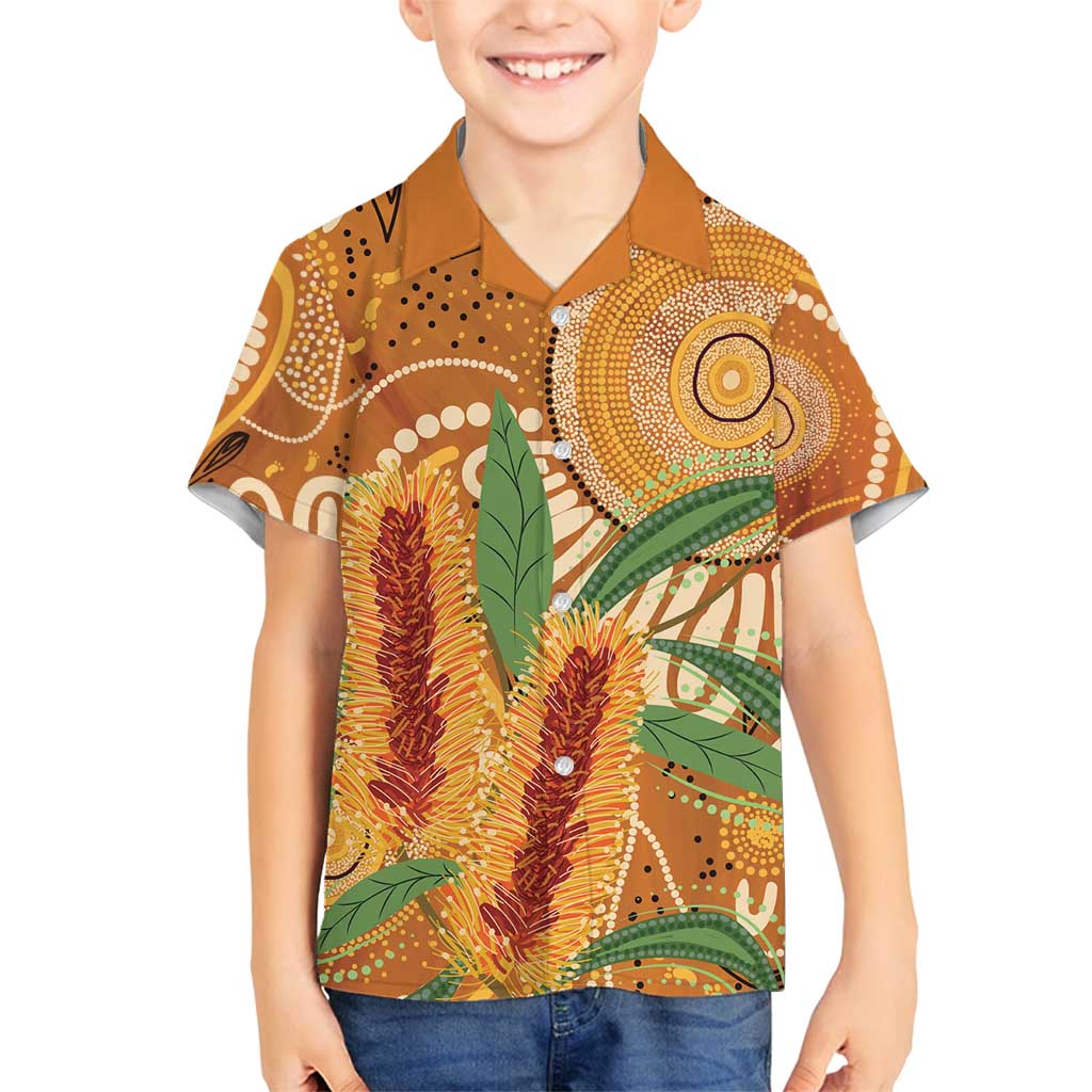 Australia Bottlebrush Family Matching Off Shoulder Short Dress and Hawaiian Shirt Callistemon Aussie Native Flowers Indigenous Art - Aussie Hoodie