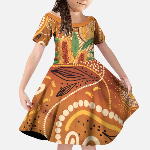 Australia Bottlebrush Family Matching Short Sleeve Bodycon Dress and Hawaiian Shirt Callistemon Aussie Native Flowers Indigenous Art - Aussie Hoodie