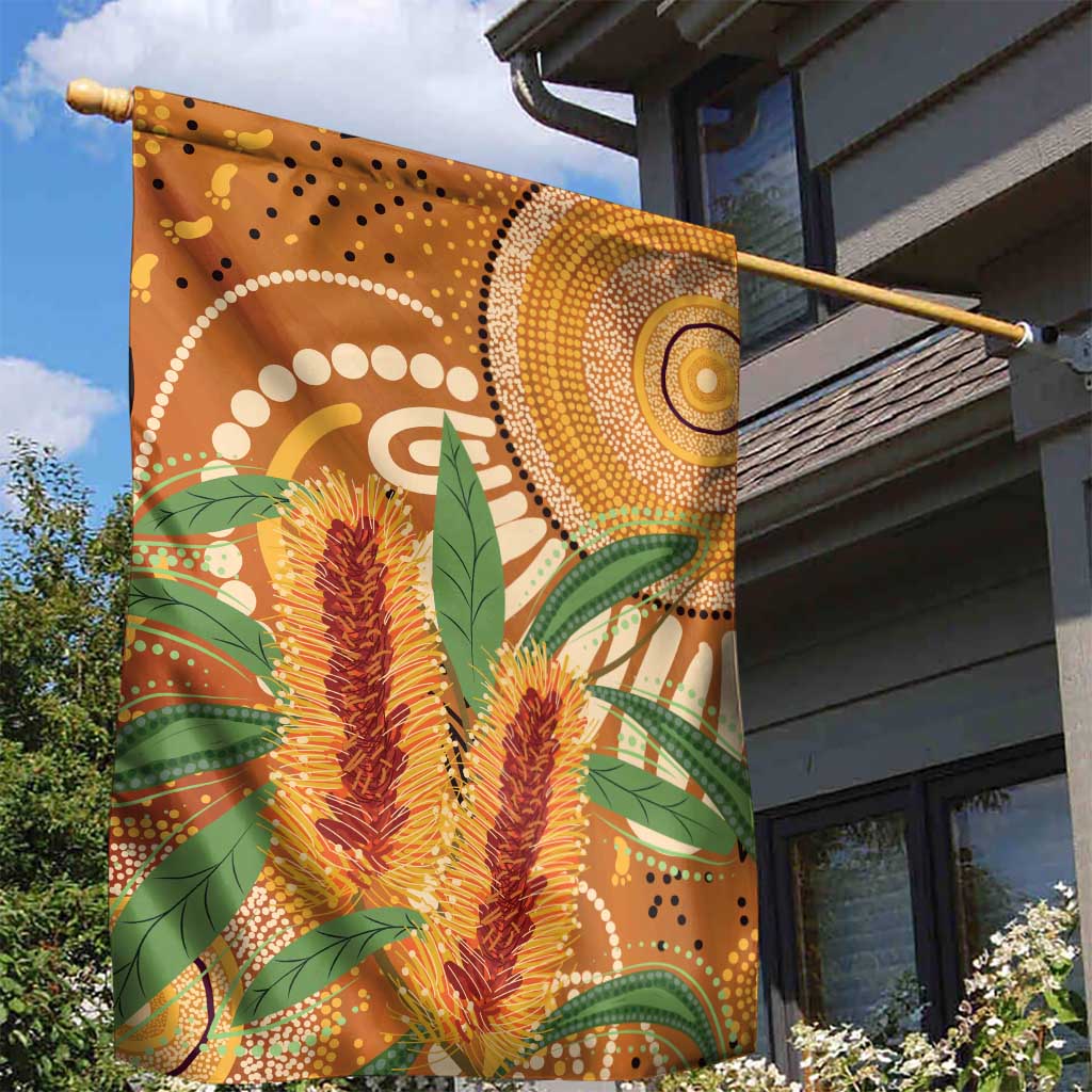 Australia Bottlebrush Garden Flag Callistemon Aussie Native Flowers Indigenous Art - Aussie Hoodie