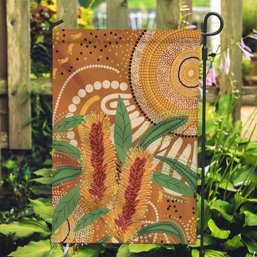 Australia Bottlebrush Garden Flag Callistemon Aussie Native Flowers Indigenous Art - Aussie Hoodie