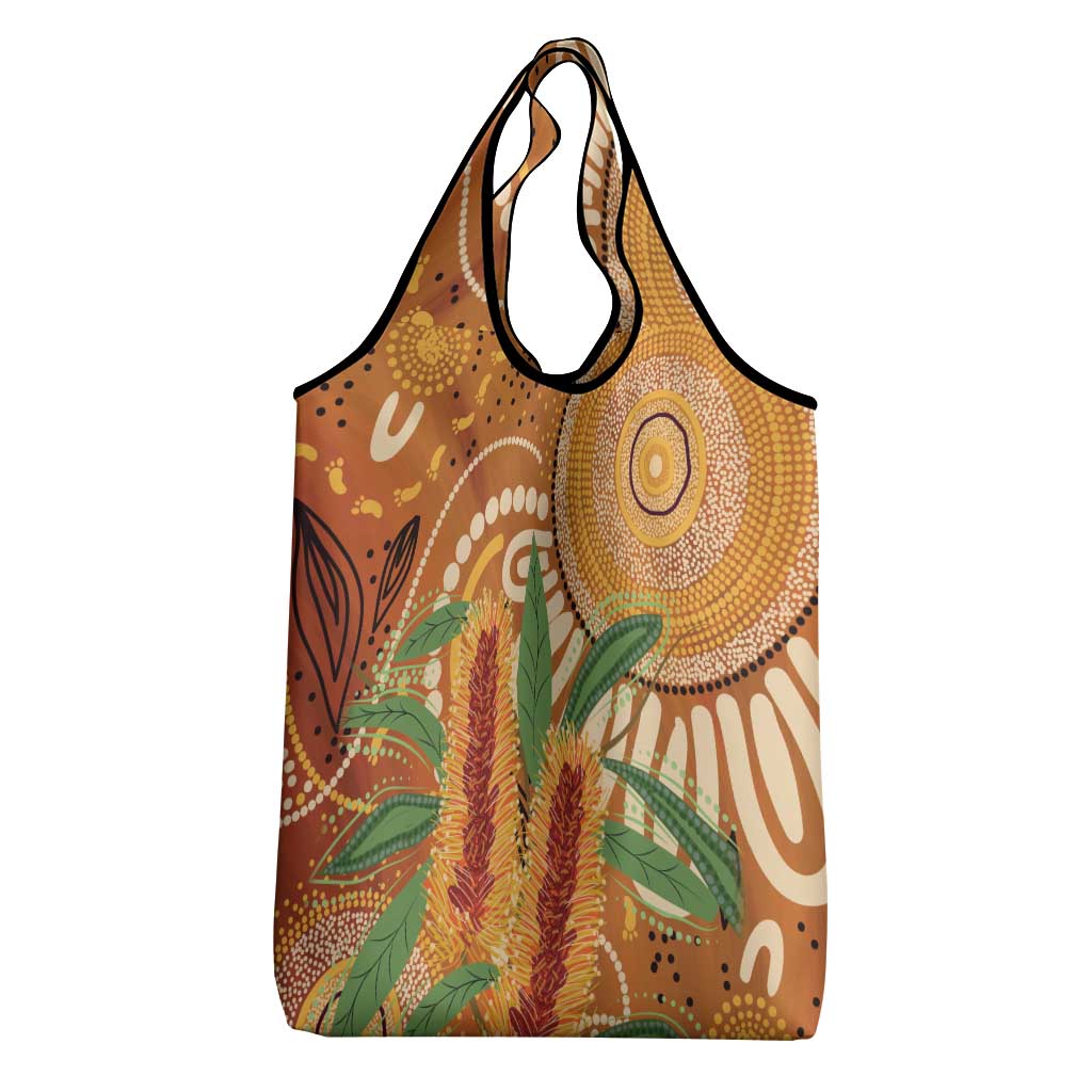 Australia Bottlebrush Grocery Bag Callistemon Aussie Native Flowers Indigenous Art - Aussie Hoodie